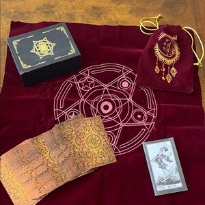 Mystical Tarot Set with Velvet Bag and Cloth
